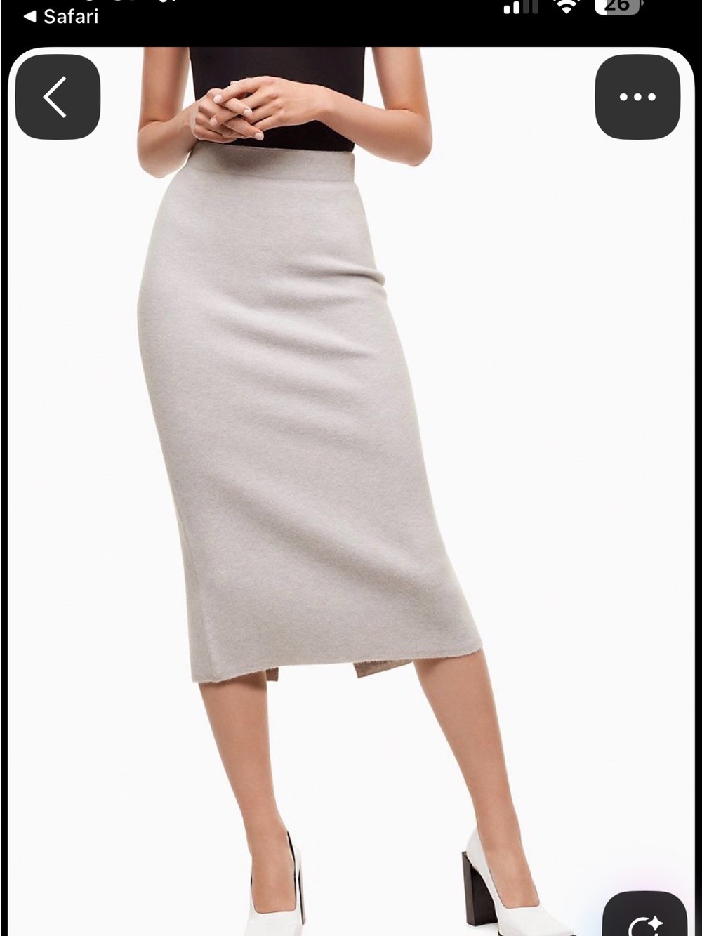 ARITZIA THE GROUP BY BABATON WOOL JOHAN Pencil Skirt